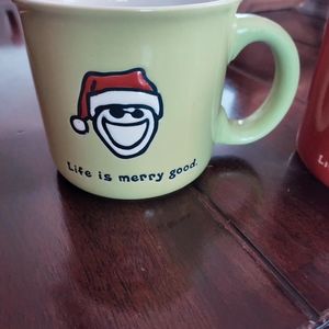 Life is Good Christmas mugs
